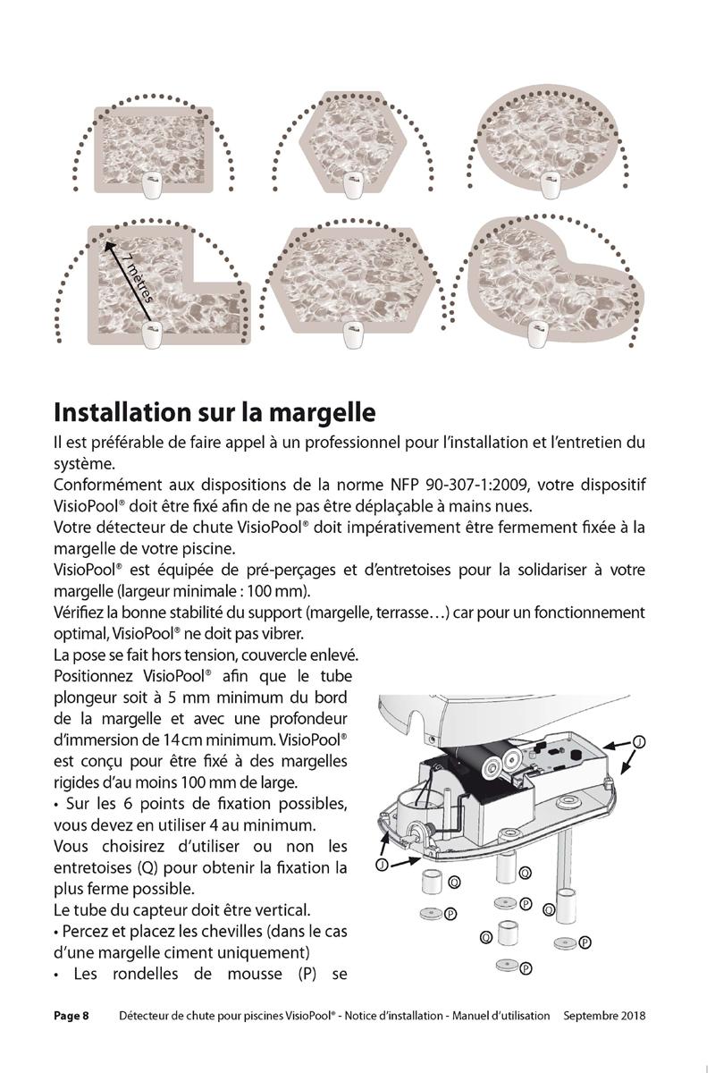 Notice detecteur de chute visiopool securite piscine page 8